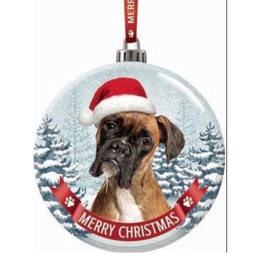 dog Boxer  Ornament‎ Santa Paws Bauble History & Heraldry Christmas